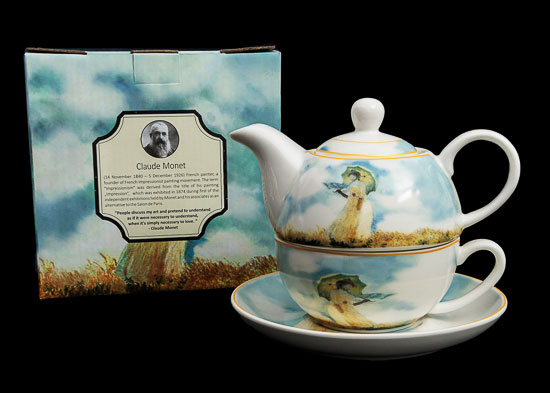 Claude Monet porcelain Tea for One : Lady with umbrella