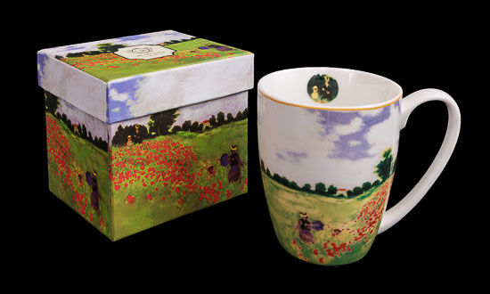 Claude Monet Mug, Poppy Field (Duo)