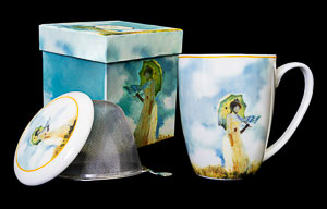 Claude Monet Mug with tea infuser : Lady with umbrella