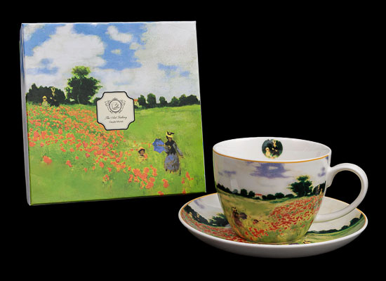 Tasse à thé Claude Monet, Champs de coquelicots, (Duo)