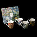 Coffret 4 Mugs en porcelaine William Morris, Strawberry Thief, Pimpernel