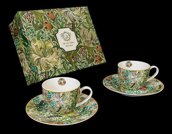 Set di 2 tazze Espresso William Morris, Golden Lily (Duo)
