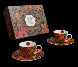 William Morris Set of 2 espresso cups : Orange Irises