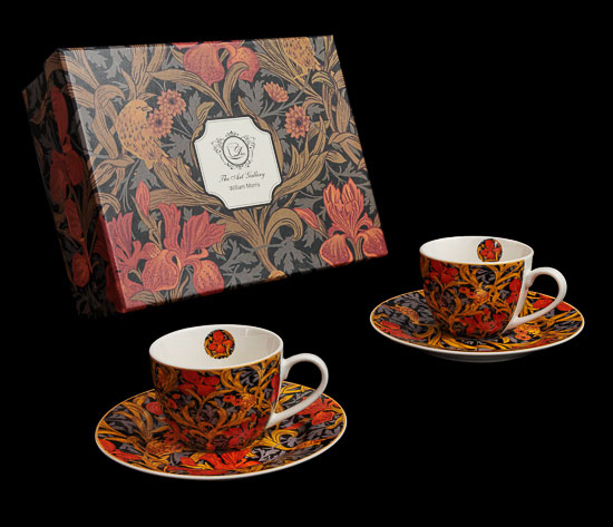 Set di 2 tazze Espresso William Morris, Orange Irises (Duo)