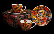 Set di 2 tazze Espresso William Morris, Orange Irises
