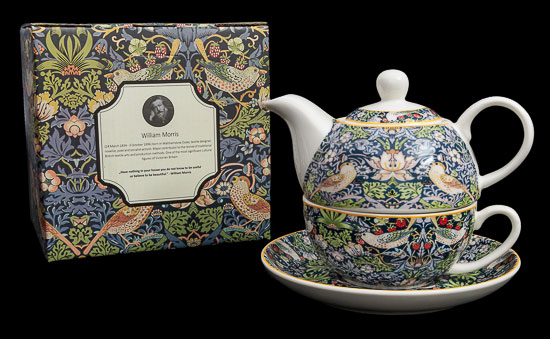 William Morris porcelain Tea for One : Strawberry Thief