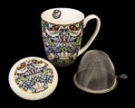 Mug con infusore per t William Morris, Strawberry Thief (Blue)