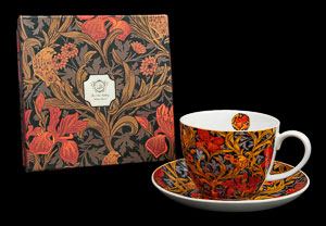 William Morris Porcelain cup : Orange Irises