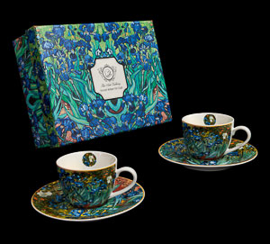 Vincent Van Gogh Set of 2 espresso cups : Irises