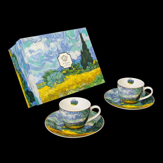 Set di 2 tazze Espresso Vincent Van Gogh, Campo di grano (Duo)