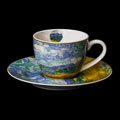 Vincent Van Gogh Set of 2 espresso cups and saucers : Wheatfield