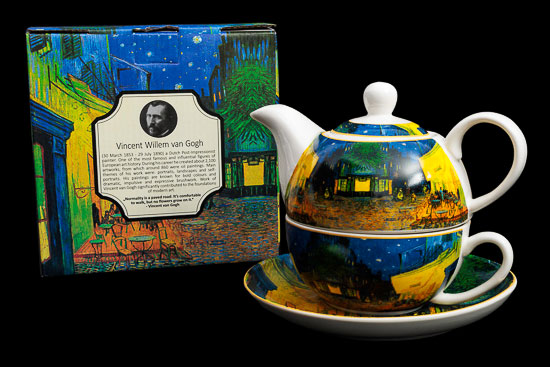 Tetera y taza Vincent Van Gogh : La terraza del café por la noche