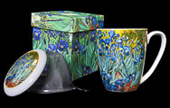 Vincent Van Gogh Mug with tea infuser : Irises