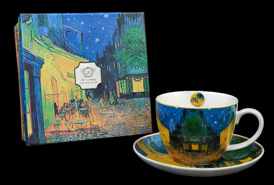 Tazza da tè Vincent Van Gogh, Terrazza del caffè di notte (Duo)