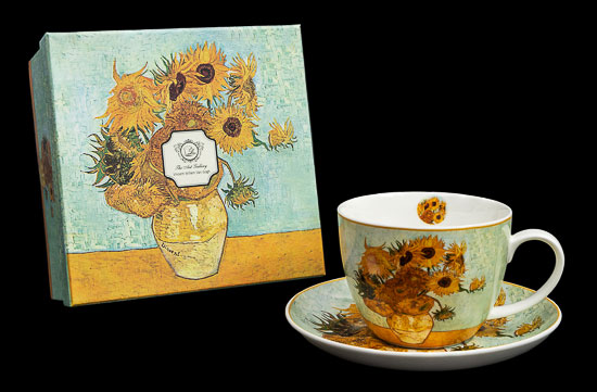 Vincent Van Gogh Porcelain Tea cup, Sunflowers (Duo)