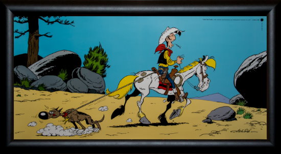 Achdé framed print : Lucky Luke, Rantanplan