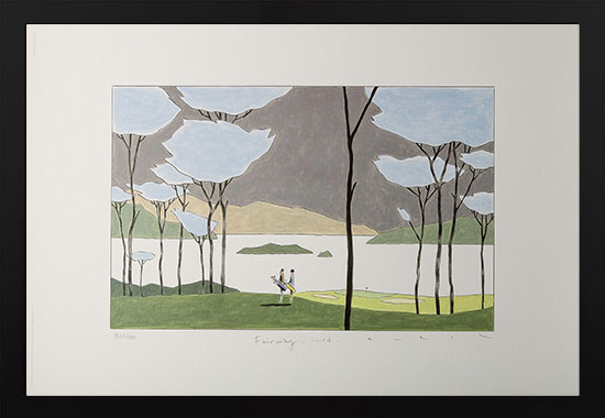 Signed François Avril framed Fine Art Print : Golf - Fairway