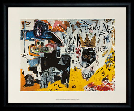 Lámina enmarcada Jean-Michel Basquiat : Tyrany, 1982