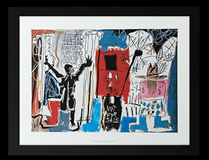 Jean-Michel Basquiat framed print : Obnoxious Liberals, 1982