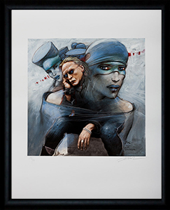 Enki Bilal framed pigment print : Christophe