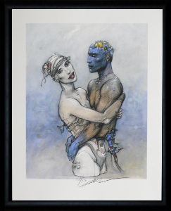 Enki Bilal framed pigment print : I.A tome 2