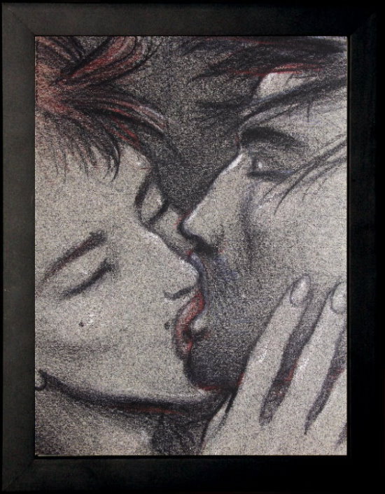 Enki Bilal framed print : The kiss