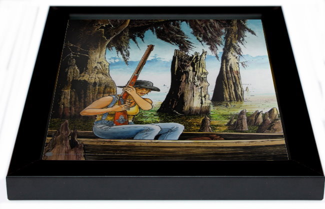 Stampa incorniciata di François Bourgeon : La petite fille bois caïman II, dettaglio n°1