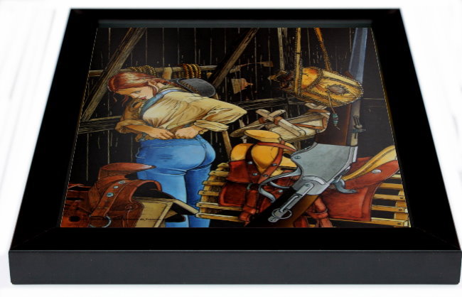 Stampa incorniciata di François Bourgeon : La petite fille bois caïman, dettaglio n°1