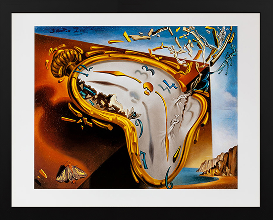 Affiche encadrée de Salvador Dali : La montre molle, 1931