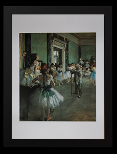 Stampa incorniciata Edgar Degas : La classe di danza