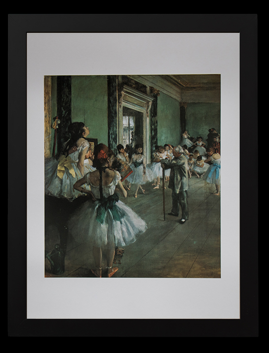 Lmina enmarcada de Edgar Degas : La clase de danza