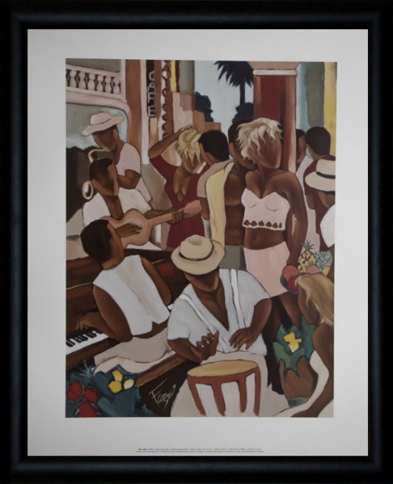 Pierre Farel framed print : Cayo-coco café