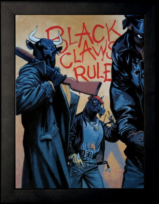 Affiche encadre de Juanjo Guarnido : Black claws rules