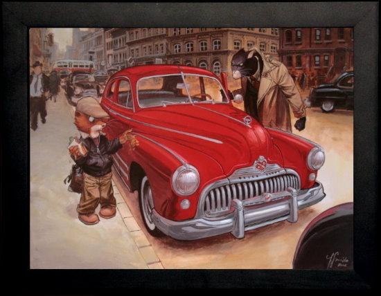 Affiche encadre de Juanjo Guarnido : Buick rouge