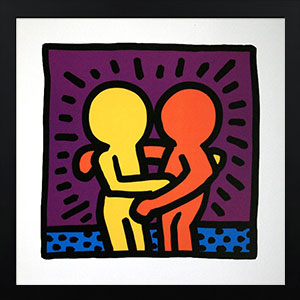 Keith Haring framed print, Untitled, 1987