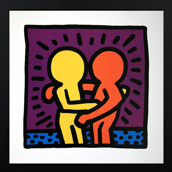 Affiche encadrée Keith Haring : Sans titre, 1987