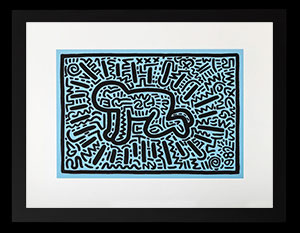 Keith Haring framed print : Baby (1982)