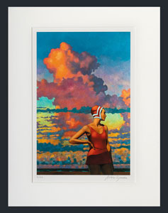 Miles Hyman framed signed print, Cloud Formation