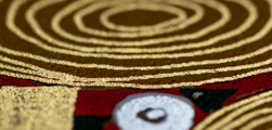 Stampa incorniciata di Gustav Klimt : Fulfillment (foglie di oro), dettaglio