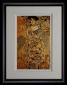 Stampa incorniciata di Gustav Klimt : Adèle Bloch (foglie di oro)