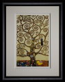 Affiche encadre Gustav Klimt : L'arbre de vie (feuille d'or)