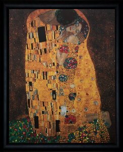 Gustav Klimt framed print : The kiss