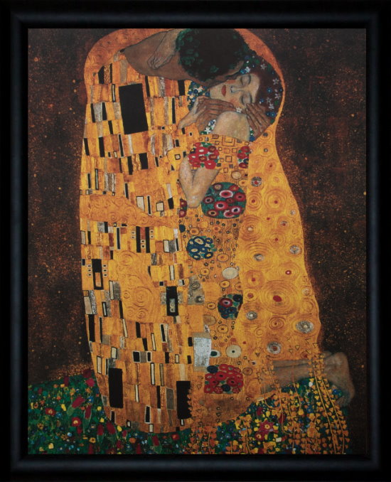 Stampa incorniciata di Gustav Klimt : Il bacio