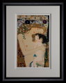 Stampa incorniciata di Gustav Klimt : La Maternità (foglie di oro)
