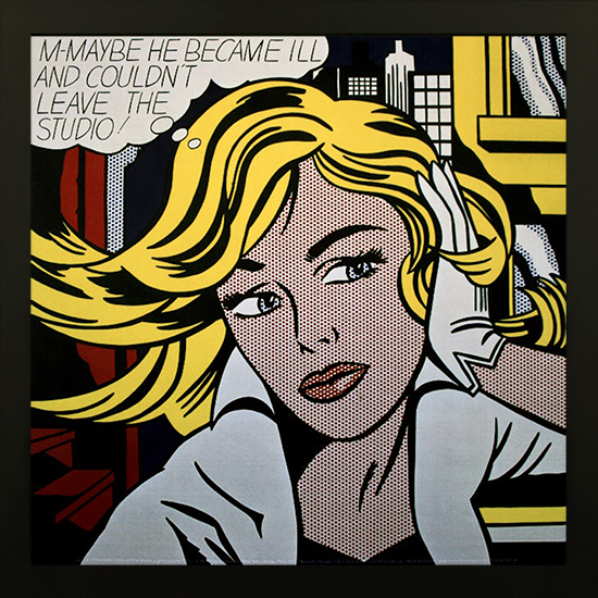 Lmina enmarcada Roy Lichtenstein : M-Maybe (A Girls Picture)