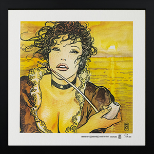 Milo Manara framed print : Sun Molly