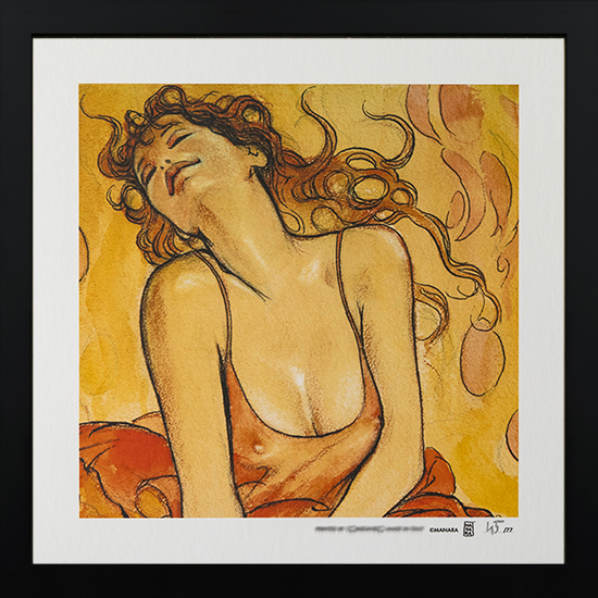 Milo Manara framed print : Eros