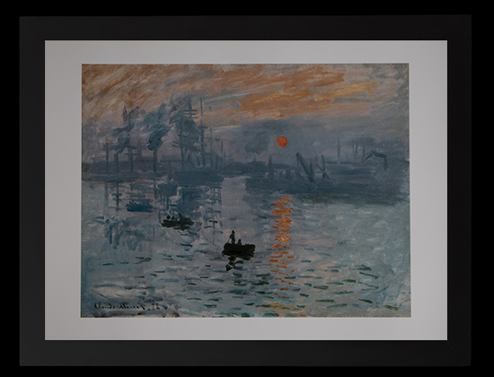 Lámina enmarcada Claude Monet : Impresión, sol naciente