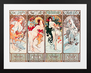 Mucha framed print, The four seasons