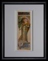 Affiche encadrée Alfons Mucha : Gismonda (feuille d'or)